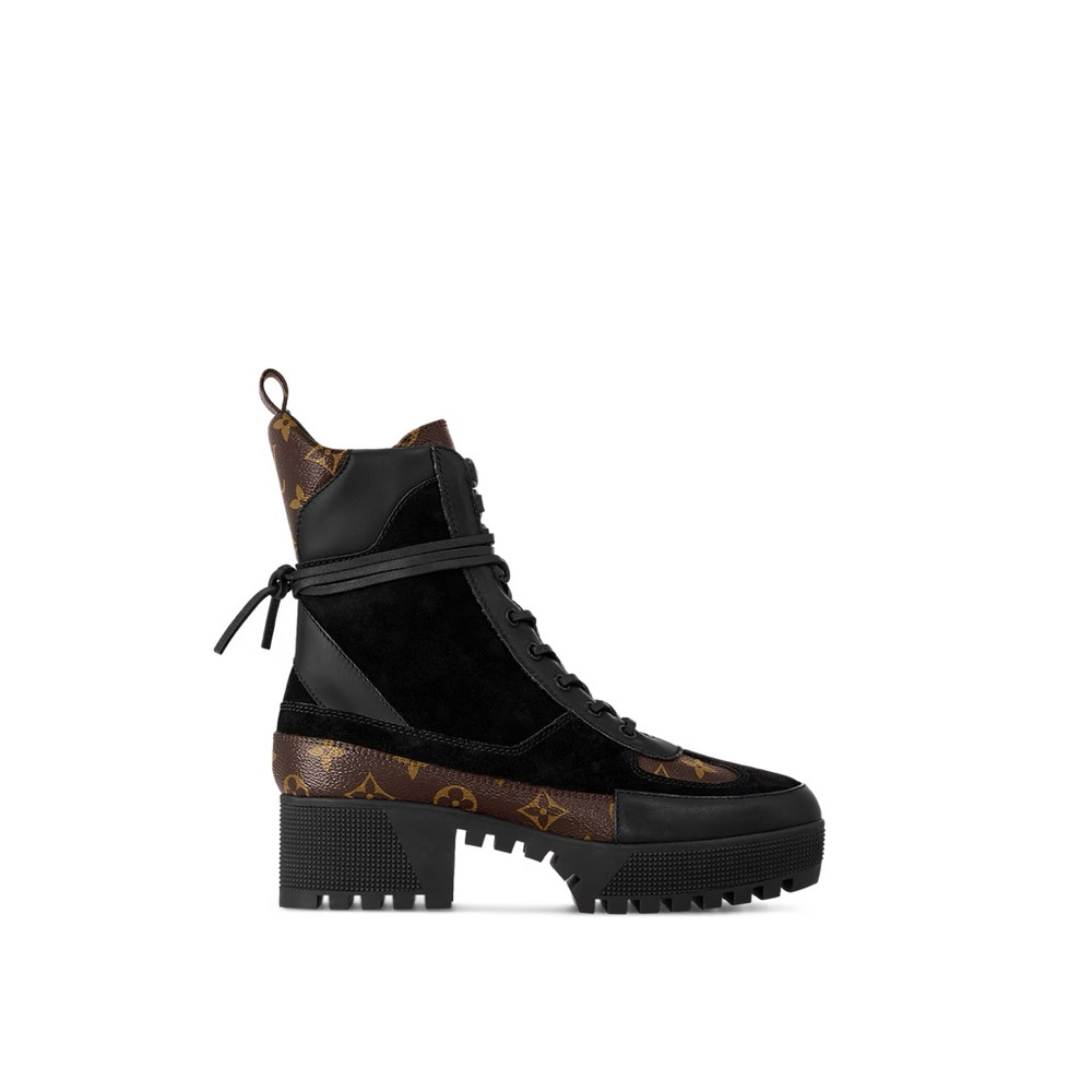 Louis Vuitton Laureate Black and Brown Platform Desert Boot